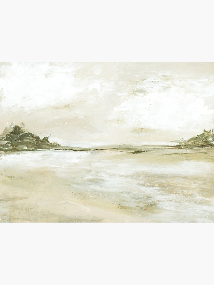  Brown Beach Landscape Painting Modern Neutral Simple