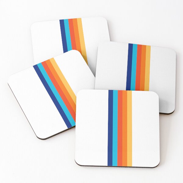 Item preview, 5 colour retro Racing Stripes Red Blue Gold 70s GP fashion design designed and sold by ModSupporters.