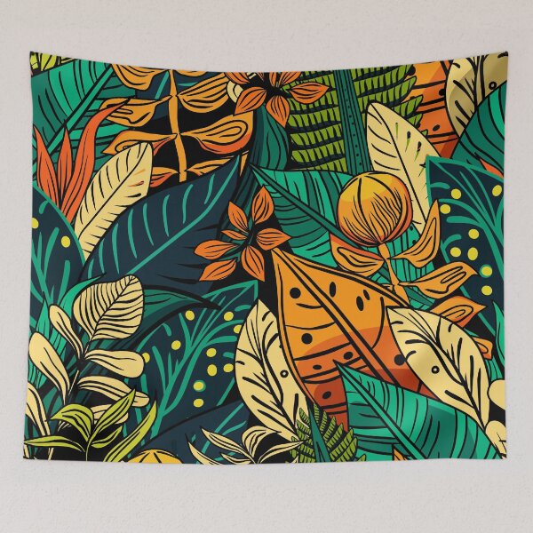 Item preview, Tropical rainforest floral illustration  designed and sold by Mashusha-art.