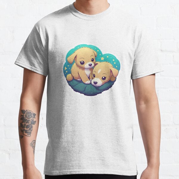niedlicher Welpenaufkleber Classic T-Shirt