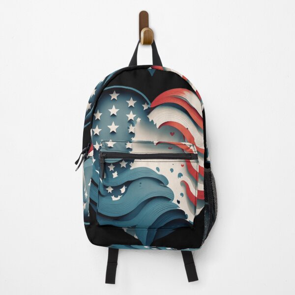 Item preview, USA flag heart designed and sold by Zaolta.