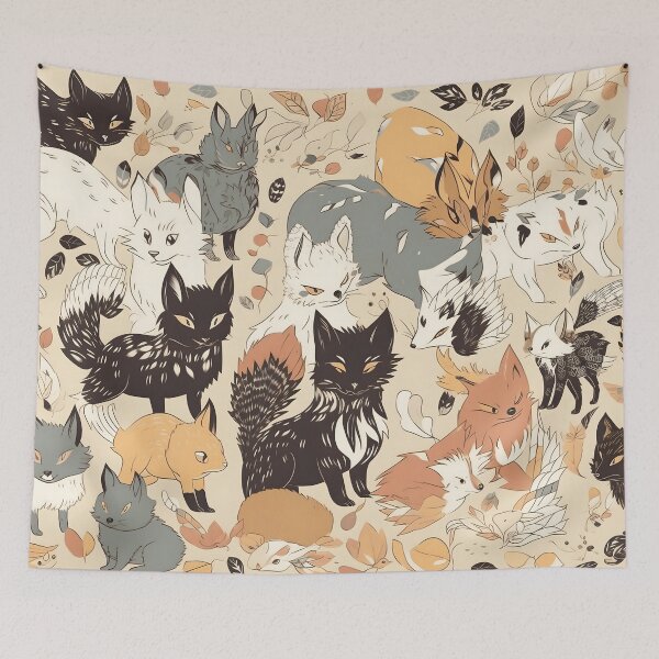 Artikelvorschau, Abstract Fox Pattern entworfen und verkauft von Seetears.