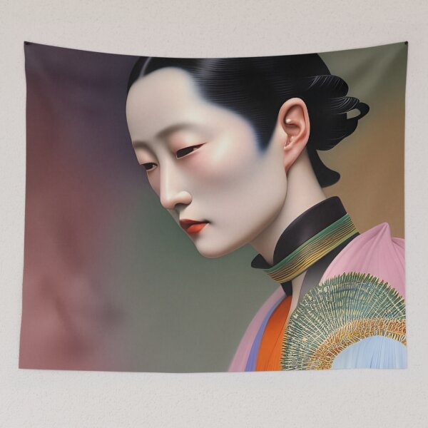 Item preview, Aisan woman minimalistic portrait designed and sold by lulu-o-lulu.