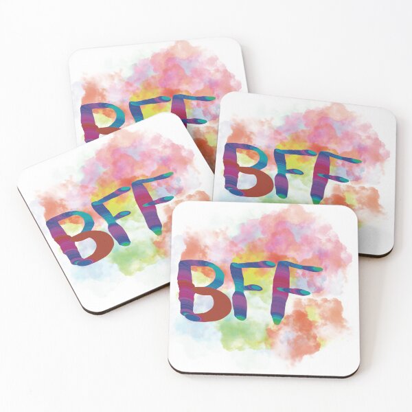 Item preview, Best friends forever BFF rainbow clouds designed and sold by chuckletuckle.