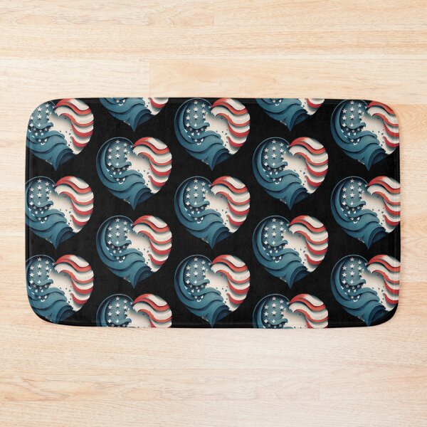 Item preview, USA flag heart designed and sold by Zaolta.