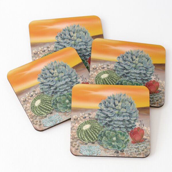 Item preview, Desert plants with gold sky designed and sold by Dancesevillanas.