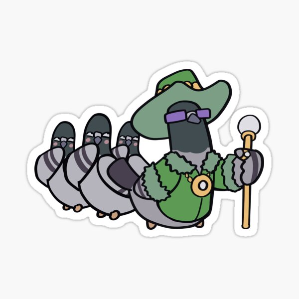 Funky Little Pigeon Sticker for Sale by sillysellsstuff