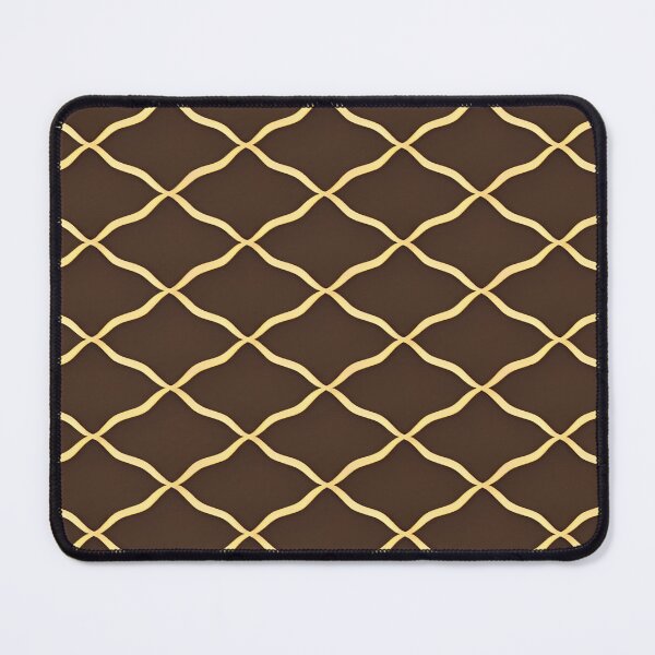 Item preview, Geometric Abstract Shapes Yellow Gold Color with Brown Background designed and sold by deniselynnimage.
