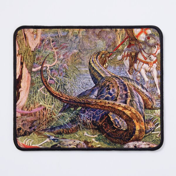 Item preview, Saint George Slays Dragon Vintage Illustration by H J Ford designed and sold by Deannaboh.