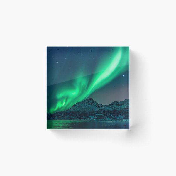 Aurora Borealis (Northern Lights) Acrylic Block