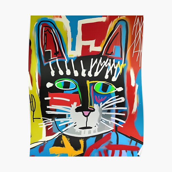 Chat Pop Art Poster
