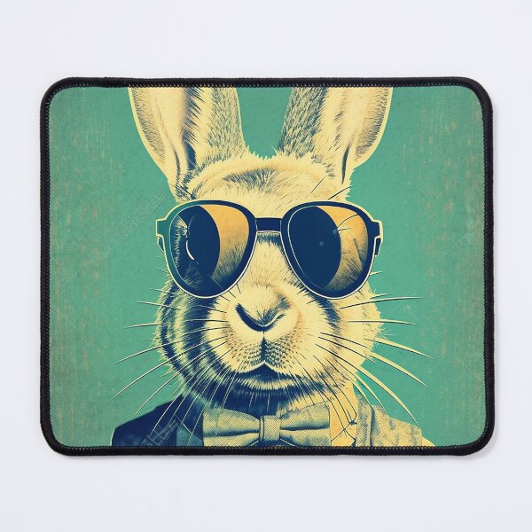 Item preview, Vintage retro cool Easter bunny wearing sunglasses designed and sold by EmeraldeaArt.