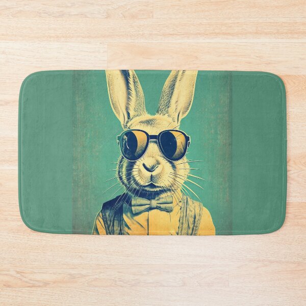 Item preview, Vintage retro cool Easter bunny wearing sunglasses designed and sold by EmeraldeaArt.