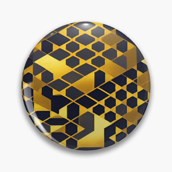 Item preview, Geometric Abstract Rectangular Triangle Shapes Yellow Gold Color with Brown Background designed and sold by deniselynnimage.
