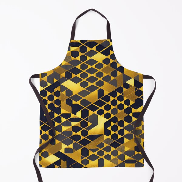 Item preview, Geometric Abstract Rectangular Triangle Shapes Yellow Gold Color with Brown Background designed and sold by deniselynnimage.