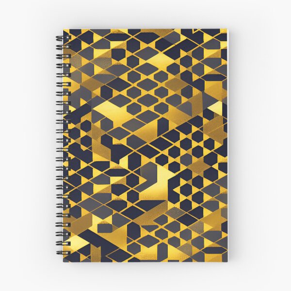 Item preview, Geometric Abstract Rectangular Triangle Shapes Yellow Gold Color with Brown Background designed and sold by deniselynnimage.