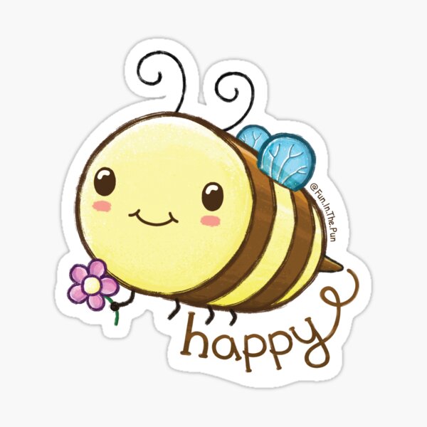 Bee Happy. Sticker