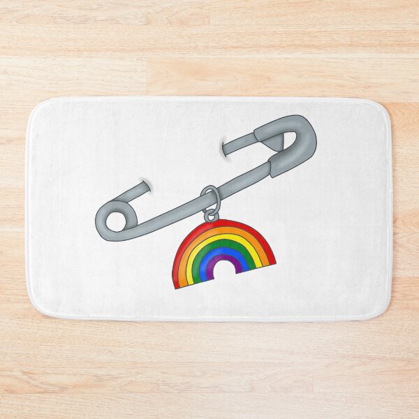 Item preview, Safety pin rainbow charm designed and sold by Becky-Marie.