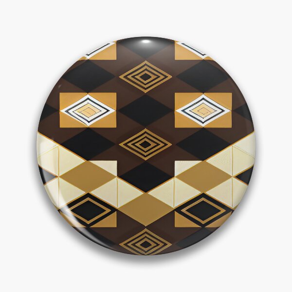 Item preview, Geometric Abstract Rectangular Triangle Shapes Yellow Gold Orange Color with Brown Background designed and sold by deniselynnimage.