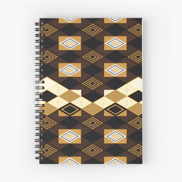 Item preview, Geometric Abstract Rectangular Triangle Shapes Yellow Gold Orange Color with Brown Background designed and sold by deniselynnimage.