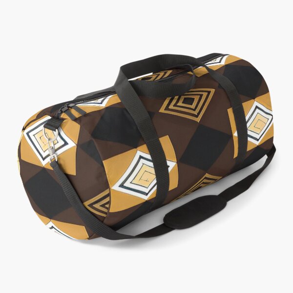 Item preview, Geometric Abstract Rectangular Triangle Shapes Yellow Gold Orange Color with Brown Background designed and sold by deniselynnimage.