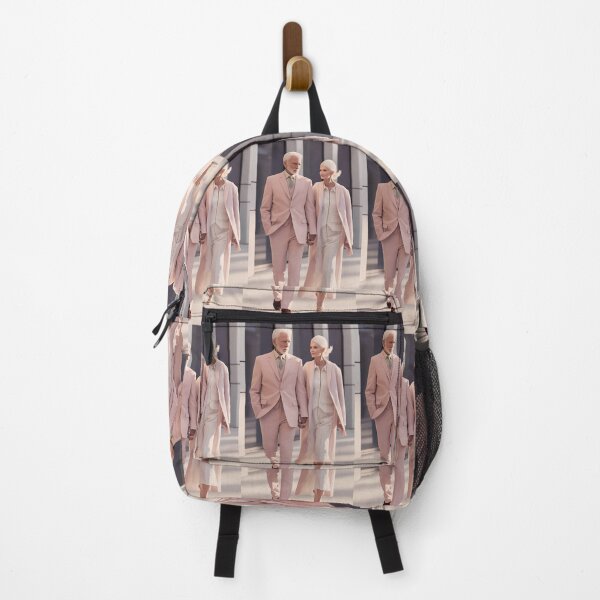 Senior Couple Walking Love Backpack