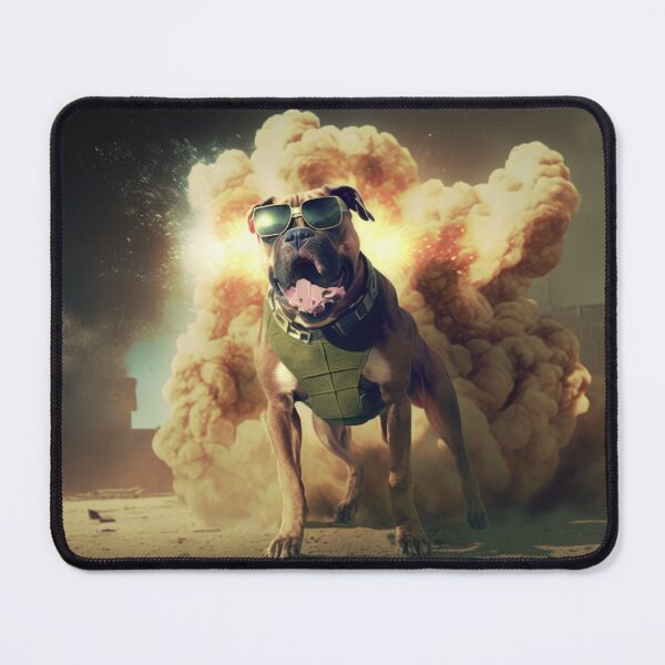 Item preview, Action Aviator Dog -walking away from an Explosion designed and sold by ArtificialEye.