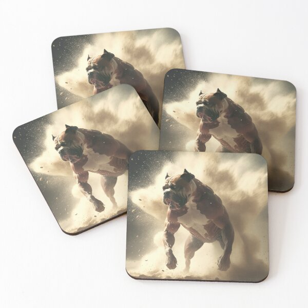 Item preview, Muscle Bound Action Pup - Tough Dog walking away from an Explosion designed and sold by ArtificialEye.