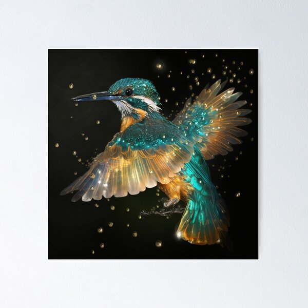 Item preview, Bird kingfisher designed and sold by oliviasunrise.