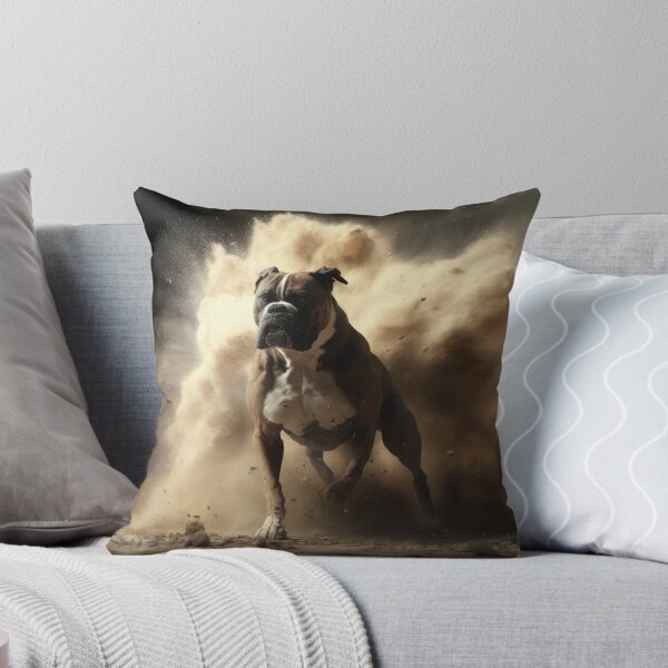 Item preview, Muscley Tough Action Pup - Tough Dog walking away from an Explosion designed and sold by ArtificialEye.