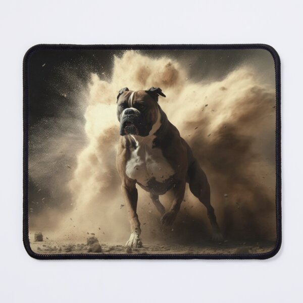 Item preview, Muscley Tough Action Pup - Tough Dog walking away from an Explosion designed and sold by ArtificialEye.