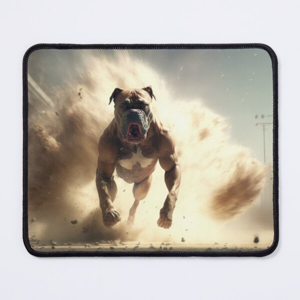 Item preview, Leaping Muscle Action Pup - Tough Dog walking away from an Explosion designed and sold by ArtificialEye.