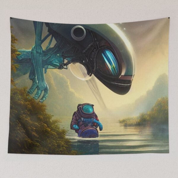 Item preview, Astronaut Friended a Robot Alien designed and sold by Space-Wear.