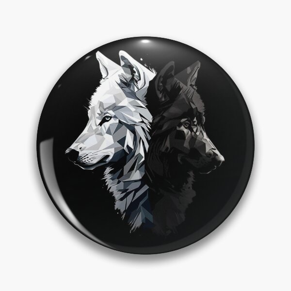 Item preview, Dangerous and Beautifull. Two wolves, black and white. designed and sold by DiamondPixel.