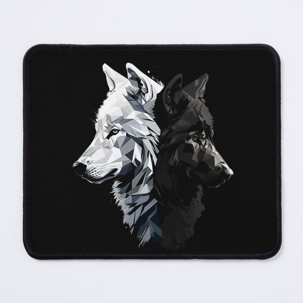 Item preview, Dangerous and Beautifull. Two wolves, black and white. designed and sold by DiamondPixel.