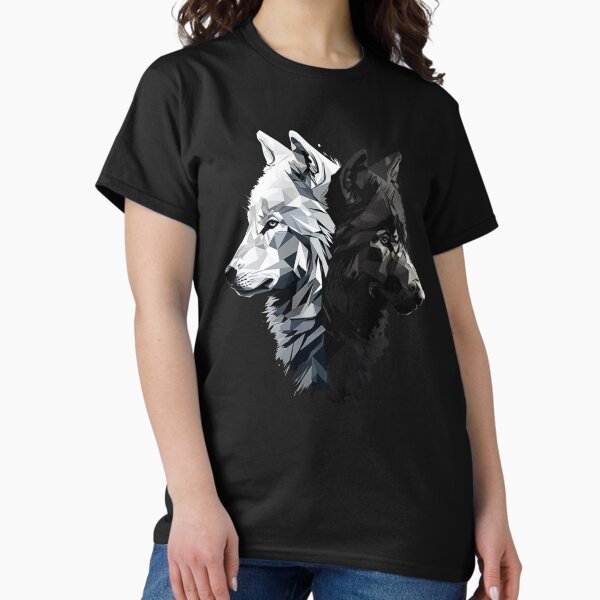 Item preview, Dangerous and Beautifull. Two wolves, black and white. designed and sold by DiamondPixel.