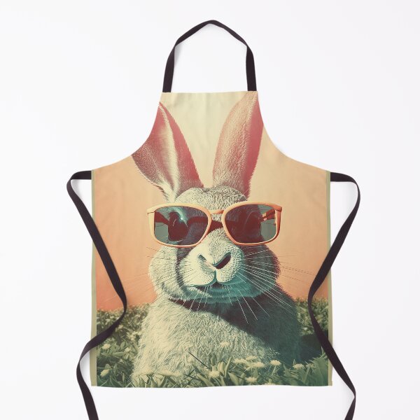 Item preview, Retro Easter Bunny Chillaxing in the Grass, in sunglasses designed and sold by EmeraldeaArt.