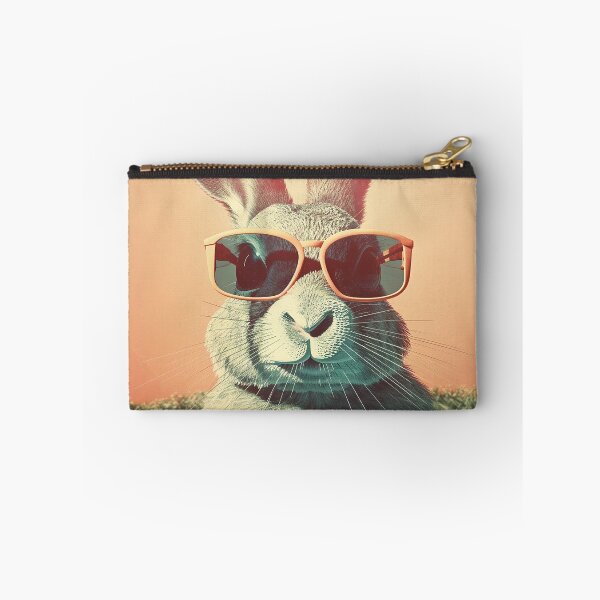 Item preview, Retro Easter Bunny Chillaxing in the Grass, in sunglasses designed and sold by EmeraldeaArt.