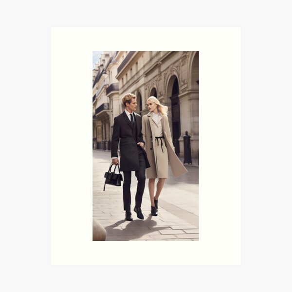 Young Couple Walking Art Print