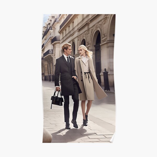 Young Couple Walking Poster