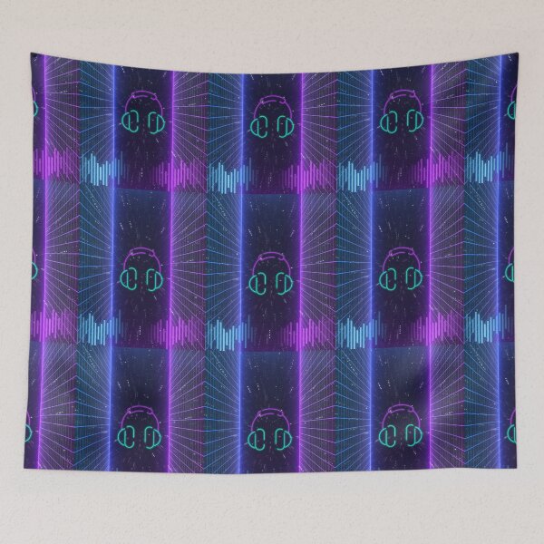 Aperçu de l'œuvre Infini de musique - Neon Space Design. Galaxie. Cadeau parfait pour les joueurs créée et vendue par GJBPrints.