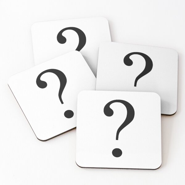 Item preview, Question mark typographic concept design designed and sold by DFLC Prints.