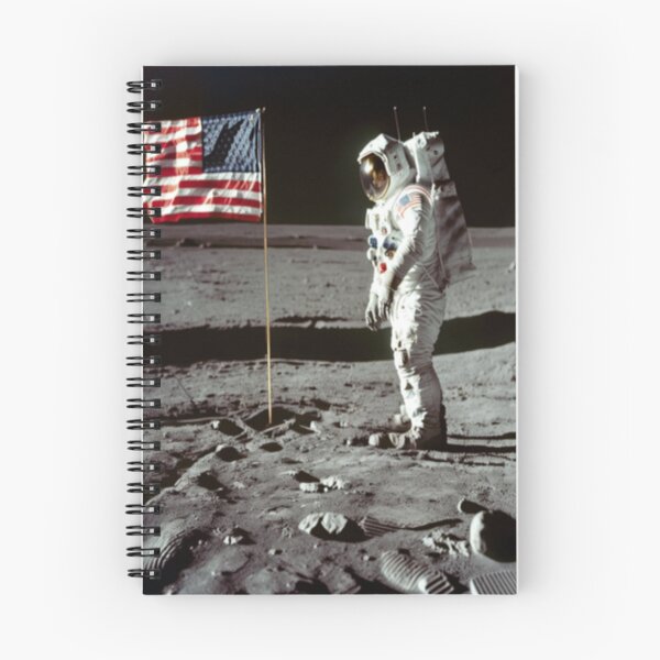 Item preview, Buzz Aldrin on the moon with the American flag designed and sold by yoca44.