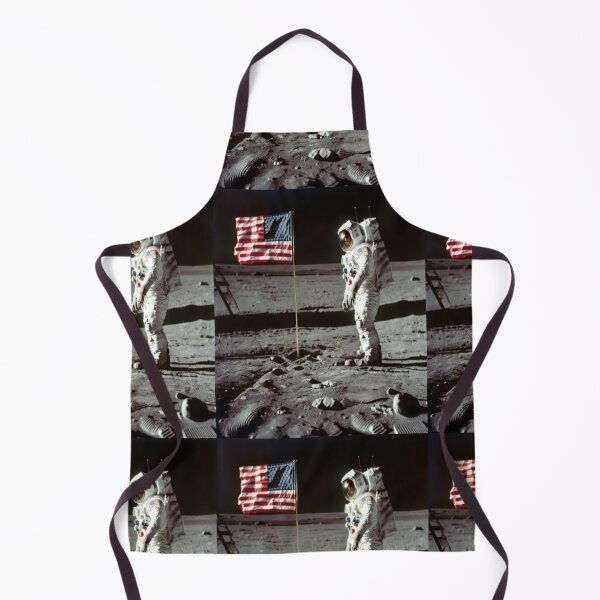 Item preview, Buzz Aldrin on the moon with the American flag designed and sold by yoca44.