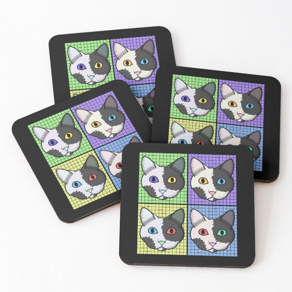 Item preview, Cute Multi-Colored Eye Cat Vintage Grunge Illustrated designed and sold by Cayden Colias.