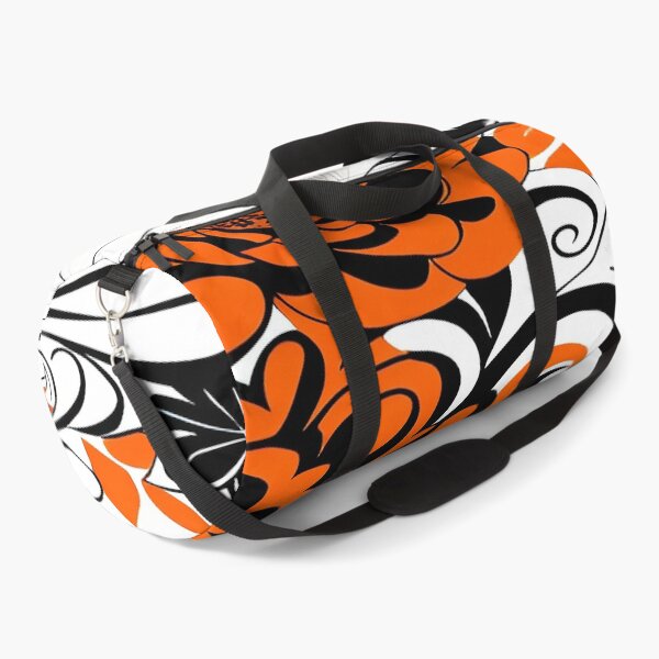 Item preview, Large Orange White Black Flowers in Unique Floral Arrangement designed and sold by deniselynnimage.