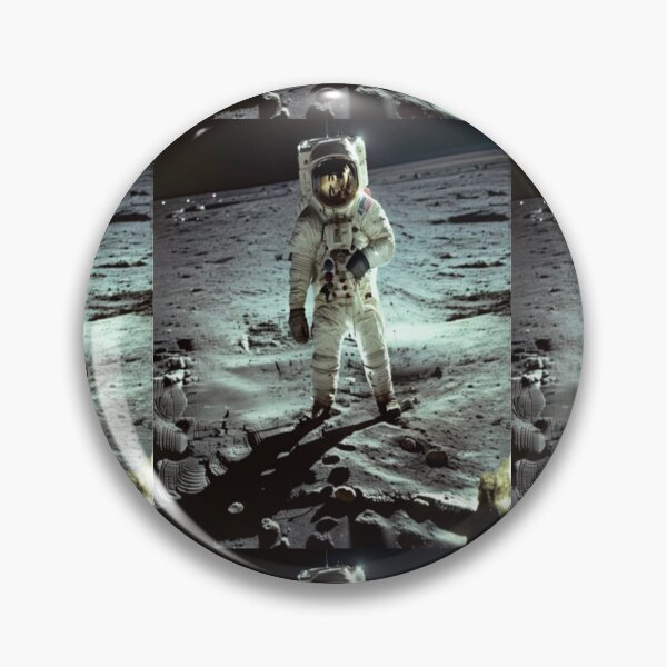 Artikelvorschau, Buzz Aldrin auf dem Mond mit der amerikanischen Flagge entworfen und verkauft von yoca44.
