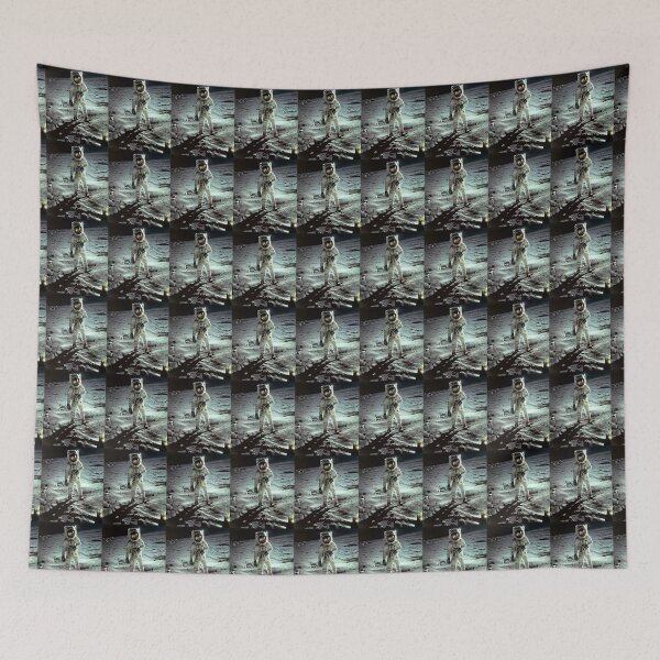 Item preview,  Buzz Aldrin on the moon with the American flag designed and sold by yoca44.