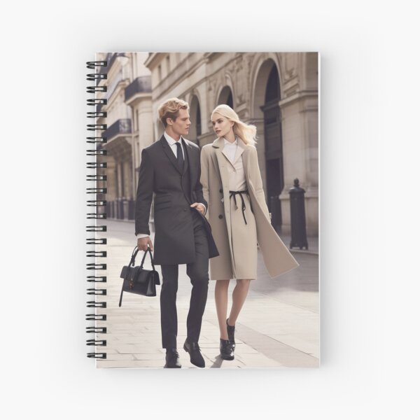 Young Couple Walking Spiral Notebook
