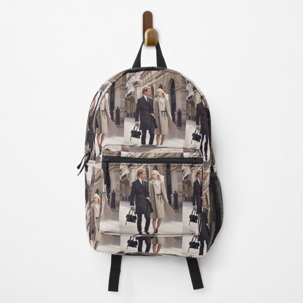 Young Couple Walking Backpack